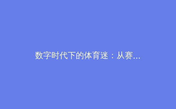 数字时代下的体育迷：从赛场激情到屏幕互动的消费革命 - 4